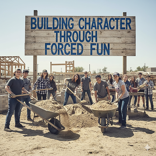 Character building through manual labor